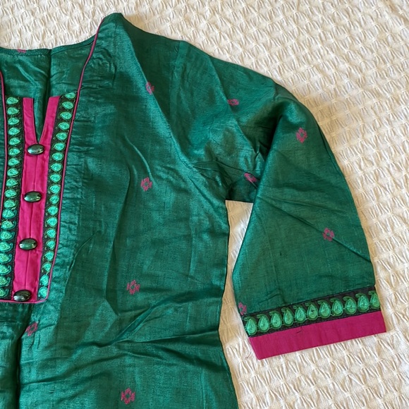 Tussar silk kurti - Picture 3 of 7
